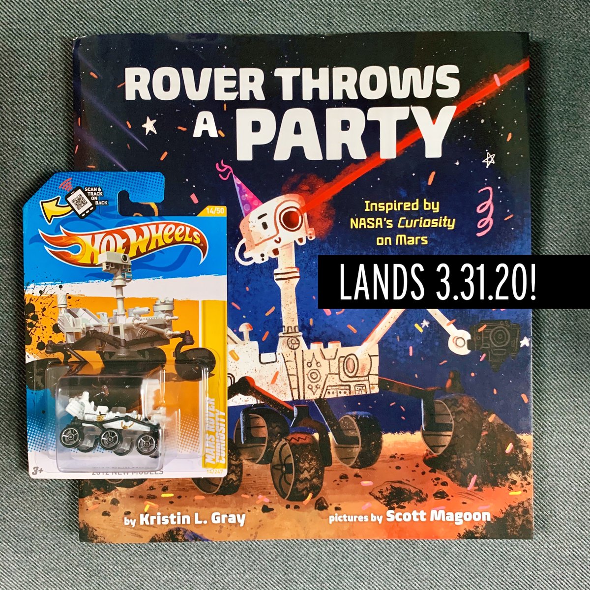 smagoon's tweet photo. GIVEAWAY🚨 ALERT! ROVER THROWS A PARTY lands 3.31.20 &amp;  I’m giving away FREE copy of book signed by me &amp; author @kristinlgray + a MATCHBOX CURIOSITY ROVER! Like, RT &amp;/or Follow for chance to win! Winner announced 3/28/20🕙 PM EST. 🇺🇸only. Thanks &amp; ☘️ #giveaway #marsrover #nasa https://t.co/pJ2jBowsEv