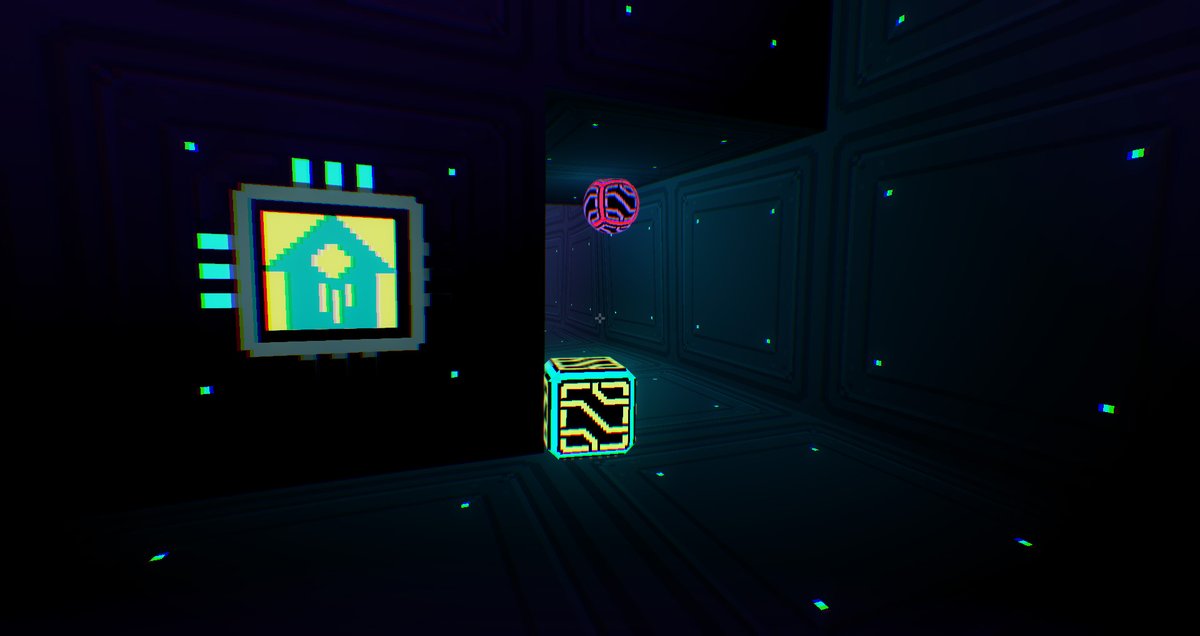 GamedevLlama's tweet image. rotation units can be pressed to turn portals while also showing the direction of the gravity before going through. They also can now be configured to only allow certain rotations of the portal (glowing border).  #gamedev #indiedev #slothdev #GodotEngine