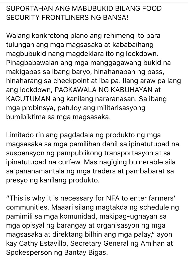 cuddlyplant's tweet image. SUPORTAHAN ANG MABUBUKOD BILANG FOOD SECURITY FRONTLINERS NG BANSA! 

#FreeMassTestingPH #SerbisyongMedikalHindiMilitar 
#OustDuterte 

@peasant_women #RuralWomenAdvocates