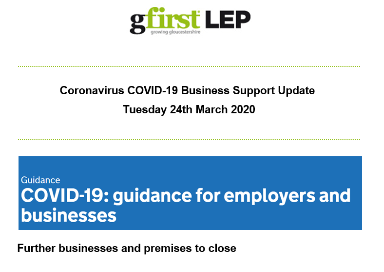 GFirstLEP's tweet photo. If you are a business in #Gloucestershire please sign up for our newsletter for the very latest updates on support available to businesses. https://t.co/xhiiHyY0Hc #COVIDー19 #BusinessSupport https://t.co/guNP3exxpI