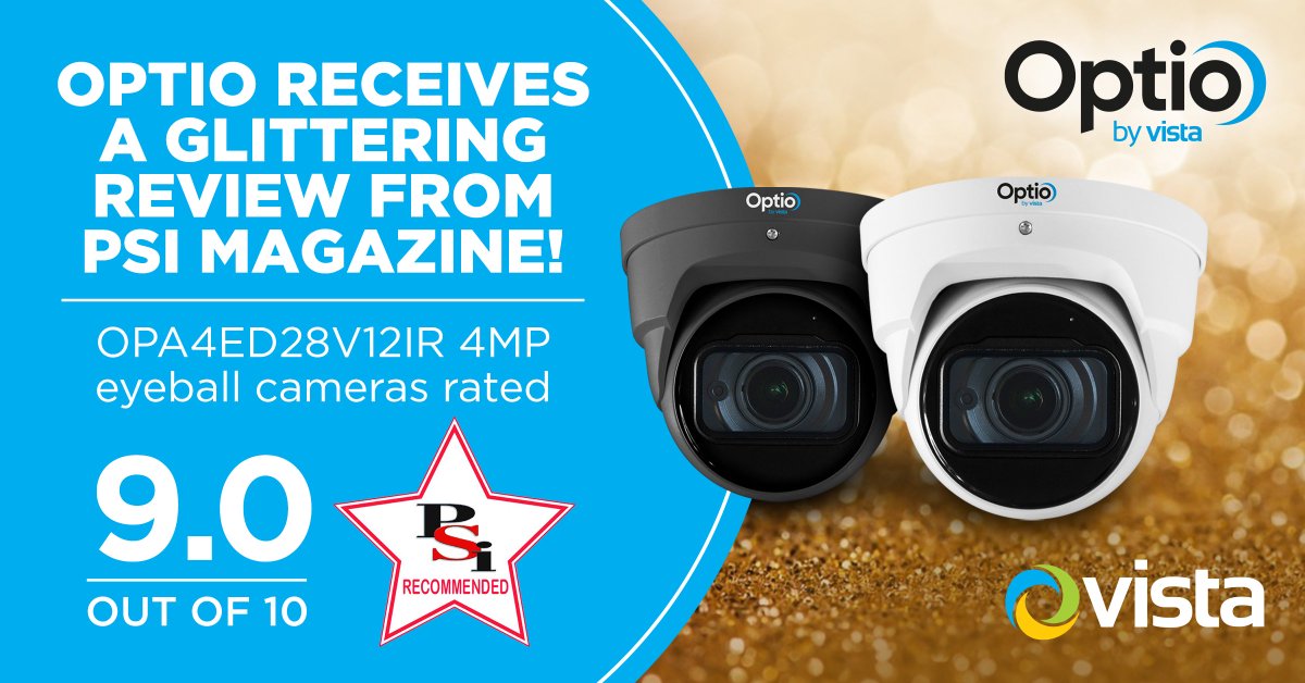 We aim to provide high quality products across the Vista range for our customers. But it's always nice to be recognised by an industry outlet for what we do best.

PSI Magazine rated our Optio 4MP Cameras 9/10! Read the full PSI Magazine review here: hubs.ly/H0nQ0k_0