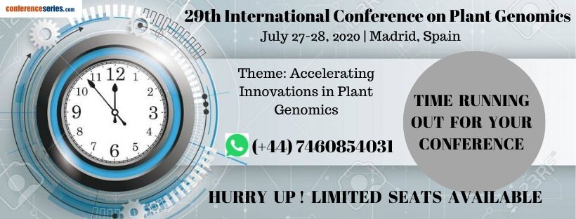 Submit abstract on #PlantGenomics2020 at;
29th International Conference on Plant Genomics on July 27- 28, 2020 #Madrid #Spain
(link: …genomics.environmentalconferences.org/registration.p…)
#Genomics #SpecializationofGenomes #Horticulture
#Agricultural #GenomeSequencing #MolecularBreeding
#Proteomics