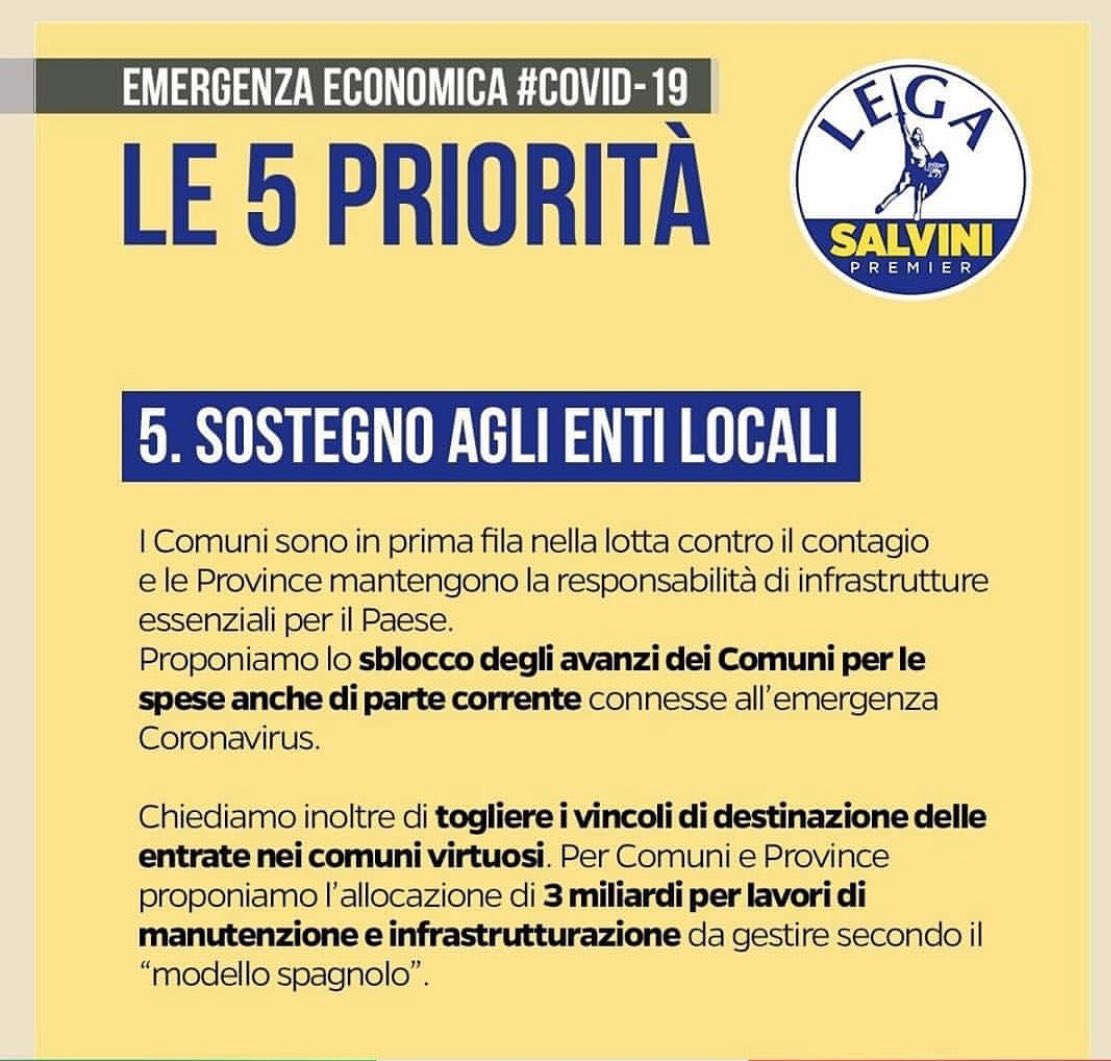 ScuratiRoberto's tweet photo. Le 5 Priorità per la Lega https://t.co/yW2O0xVhy9