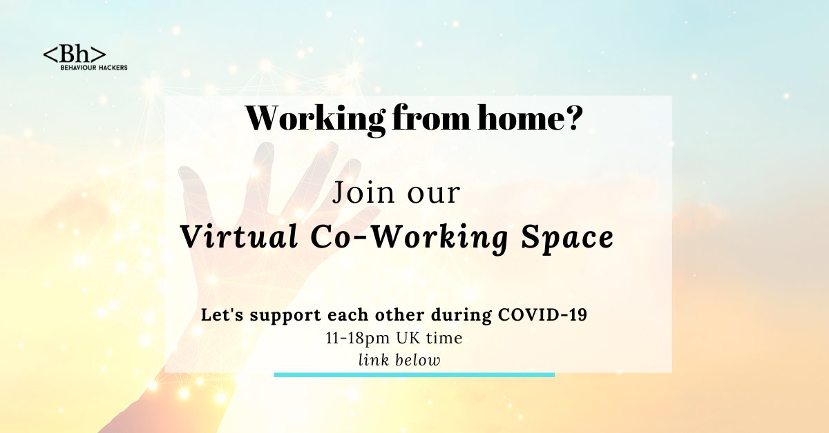 Feeling lonely or you just want to see some familiar faces? join now buff.ly/3agjlFX to boost your #productivity during #socialdistancing 
 📹or 🎙, on or off, your choice!
 #TogetherWeCan #covid19 #workingfromhome #stayhome #community #onlinecommunity
