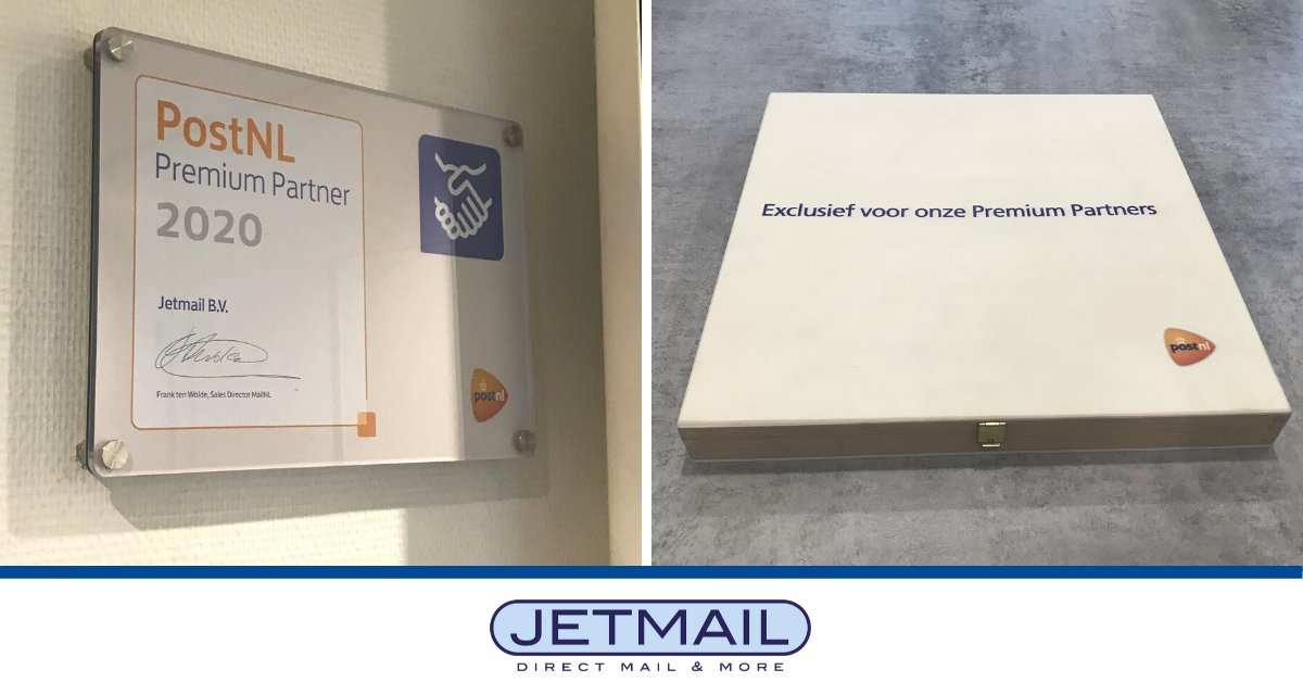 jetmail's tweet photo. Een mooie dubbele samenwerking! 🤝 Jetmail is Premium Partner van @PostNL. Om dit zichtbaar te maken heeft @jetsign_nl deze signing en verpakking ontworpen. https://t.co/k93w7dumlT https://t.co/5QEArzEAFH