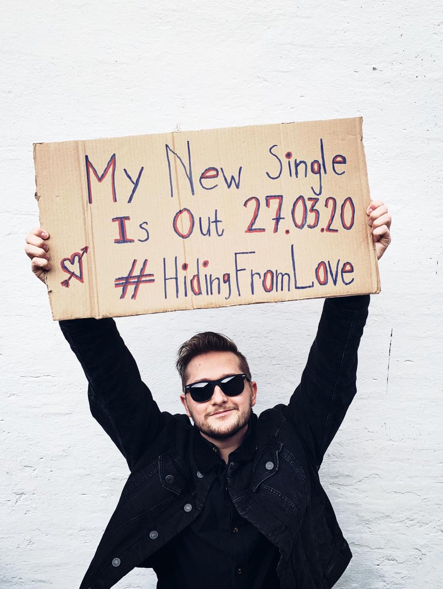 Gregers_music's tweet photo. This Friday my new song #HidingFromLove is coming out 🌞❣️ Got a little inspired by "Dudewithsign" 🙌🏼

Are you guys being creative out there in the quarantine-homes? 🎨 Netflix is great - but not 24/7😂
#newartist #newmusic #comingsoon #soundseduction #gregers #clubsoul #nudisco https://t.co/VZcwUiQK6Y