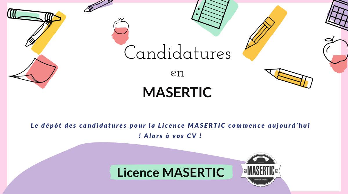 À vos ordinateurs ! 💻
Début du dépôt des candidatures pour la <a href="/LP_MASERTIC/">MASERTIC</a>
Rdv sur eCandidat ➡️ ecandidat.univ-lr.fr
#masertic #Candidature #MarketingDigital