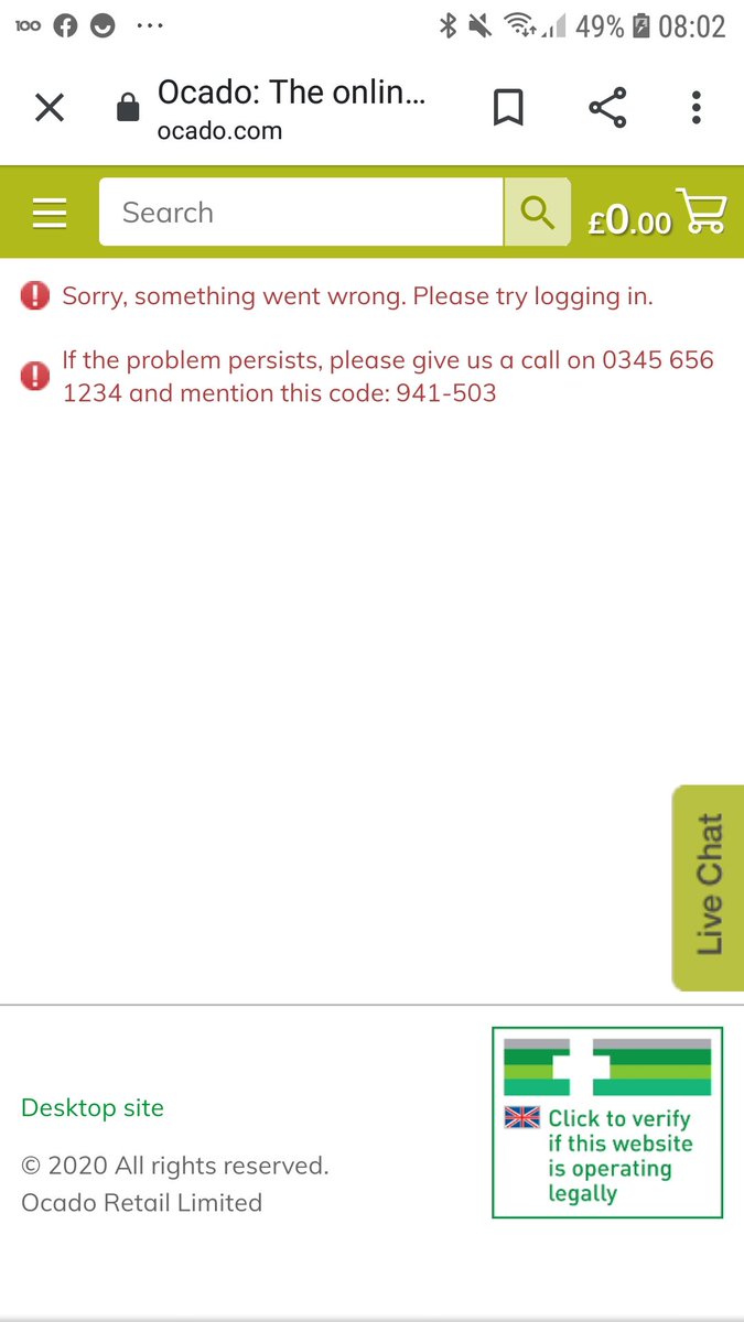 Hey <a href="/Ocado/">Ocado</a> What's going on with the queuing system?! I've been through 5 virtual queues this am, 4 times I was booted back to the beginning of a different Q, and then I got this after Q no. 5! #sortitoutplease