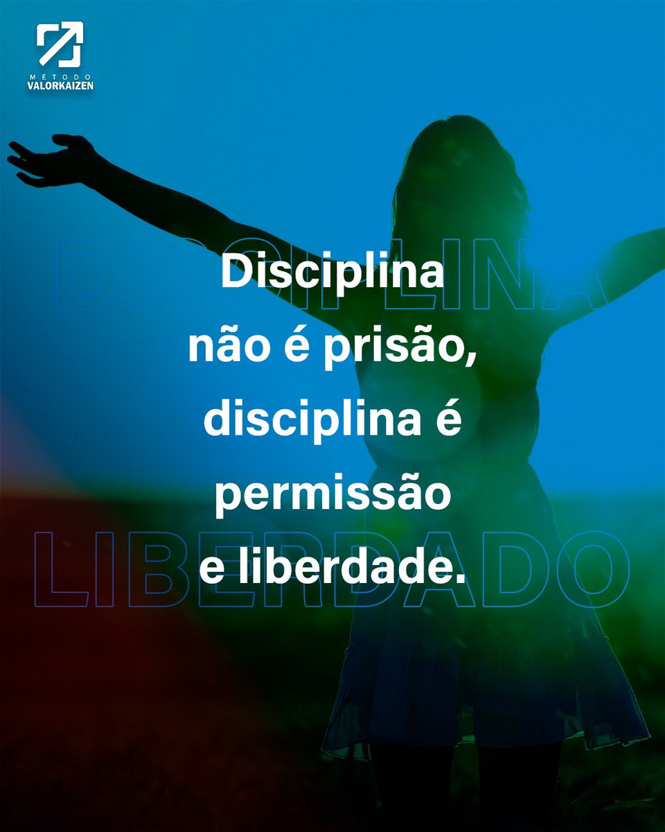KaizenValor's tweet photo. Disciplina não é prisão, disciplina é permissão e liberdade.
Sabe por quê?
Porque você não desperdiça tempo!
#foryou #fyp #disciplina #tercafeira #tuesday #humor #respostas 
#empreender #entrepreneur #altaperformance #mindset #growth #coaching #metodokaizen #kaizenzando https://t.co/9RJZ3PbVjS