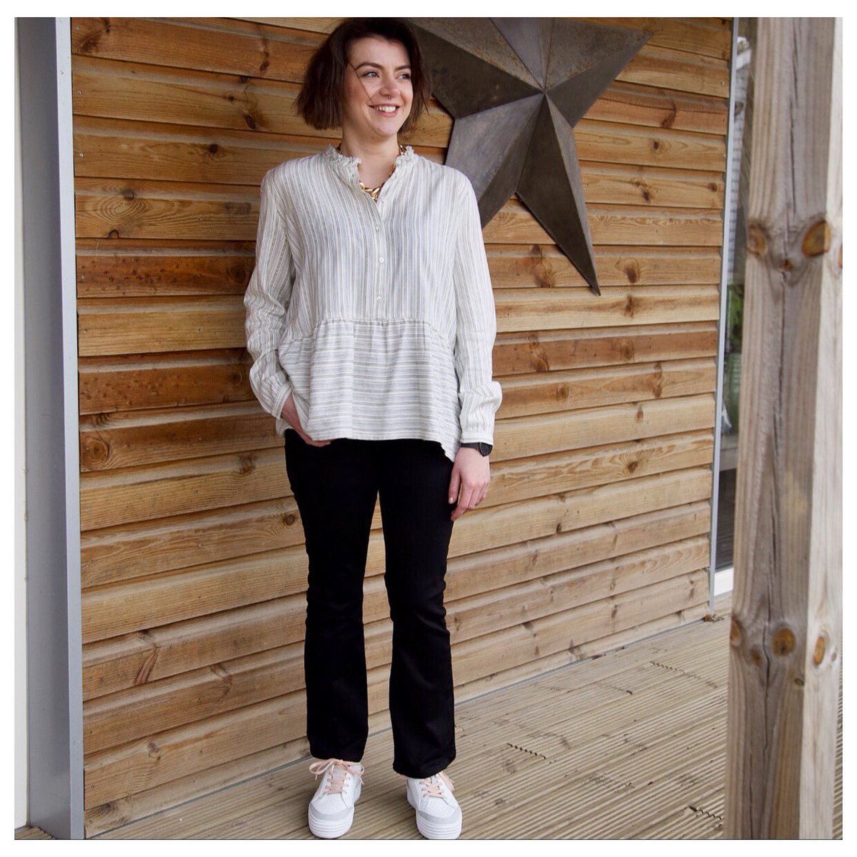 The perfect stay at home style, pieced together by Kayleigh - “Today’s mood - relaxed stripes and pastels teamed with a cheeky kick flare for all day comfort.“
.
All items are available for postal delivery, DM us if you’d like to purchase anything! #staystylish #lookgoodathome