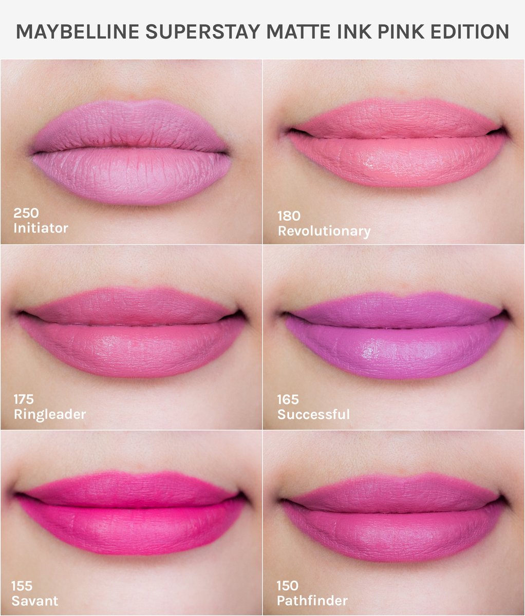 projectvanity's tweet image. .@MaybellinePH brings you a whole lot of pink fun for their new Superstay Matte Ink shades! Which of the shades is your fave?

See full review here:
projectvanity.com/projectvanity/…