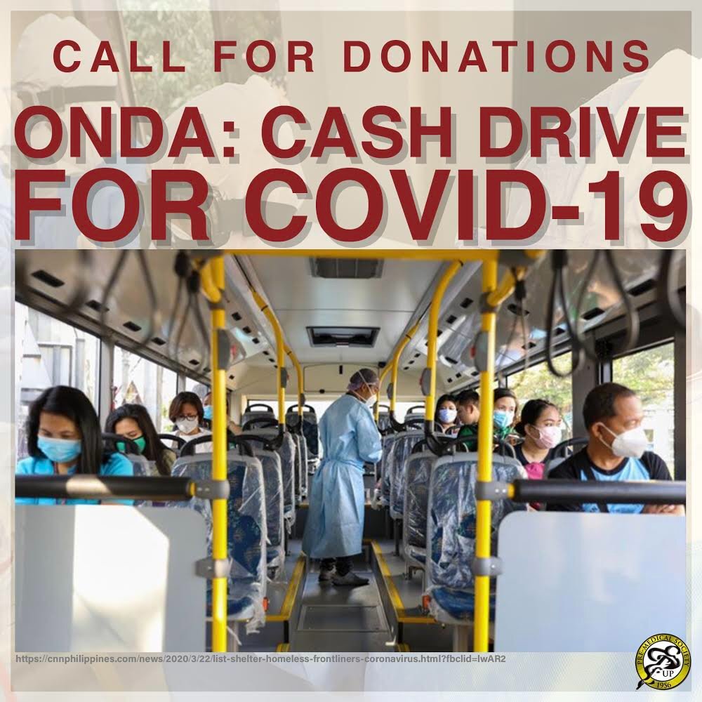 UPPreMedSoc's tweet photo. [CALL FOR DONATIONS]

The UP Pre-Medical Society is holding a cash drive for the following beneficiaries.

You may course your donations through:
BPI : 2146130177 (Zipporah Enriquez)
GCash: 0915 705 0767 (Tiffany Danielle Lim)

#COVID19PH #COVID19PHResponse https://t.co/0vf35gf8CR
