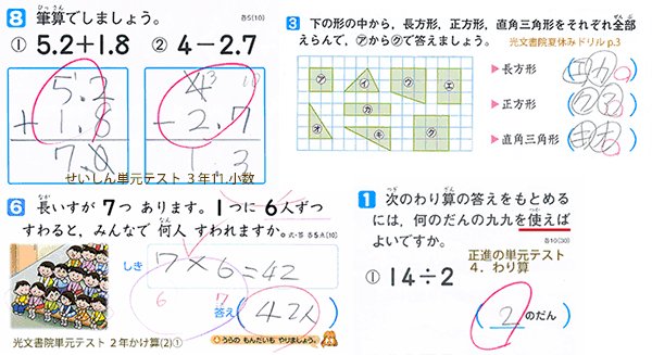 Kistenkasten723 در توییتر 算数の採点答案と小学校教師の災難 児童に返された単元テストの採点答案が ネットにアップされて 小学校の教師が 不当な非難を浴びている 掛算 超算数 算数 算数教育 かけ算 かけ算の順序 包摂関係 小数 筆算 何の段の九九