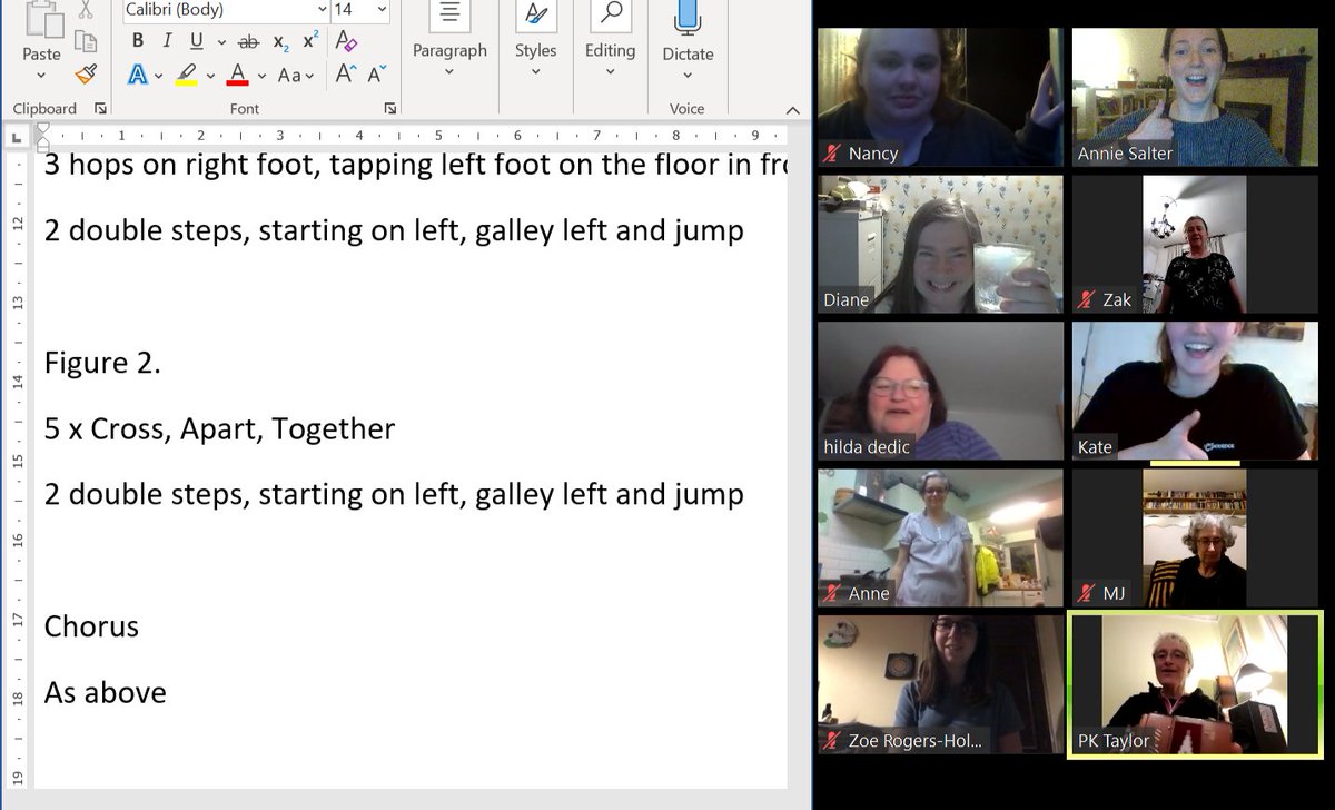 Another day another online #morrisdancing meet up. Yesterday we learnt Ilmington jig Nelson's Praise. Big thank you to our Foreman for preparing it all in advance! We'll share a video when we get there!