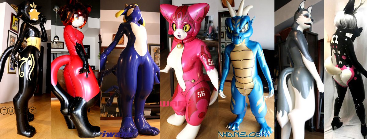 Kariwanz,we made inflatable latex suits!カ リ わ ん ズ 作 の イ ン フ レ-タ ブ ル(空 気 で 膨...