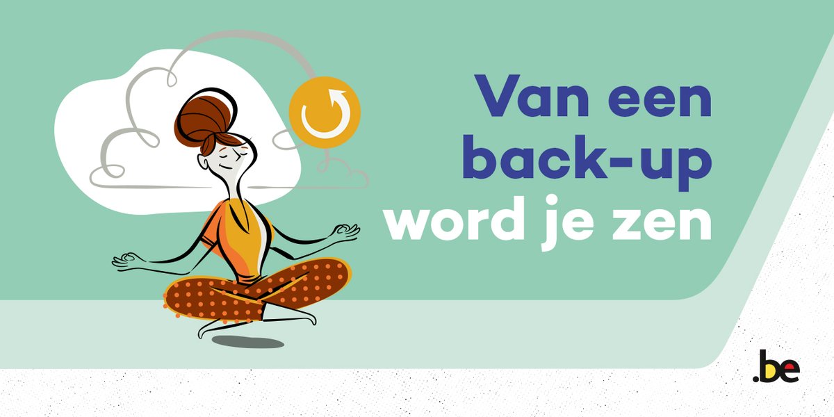 safeonweb_be's tweet photo. #WorldBackupDay De perfecte dag om diep adem te halen, in een comfortabele positie te gaan zitten en een relaxerende back-up uit te voeren. https://t.co/SyNcK2PwWM