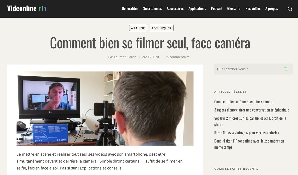 LaurentClause's tweet photo. Je ressors mon tuto pour se filmer seul face caméra, utile en #visioconférence ou #formation en ces temps de #confinement.  https://t.co/f4y9ZcCY7O https://t.co/vsa35mVKNi