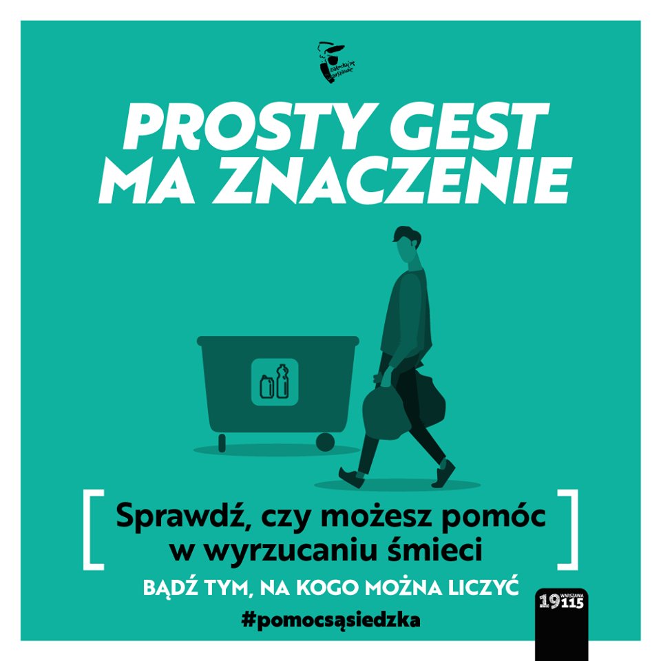 Prosty gest ma znaczenie! 😊 Sprawdź czy w Twojej okolicy mieszka osoba, która w związku z zagrożeniem #koronawirus nie wychodzi z domu i której możesz pomóc. Bądź tym, na kogo można liczyć! 👌
#pomocsasiedzka

 <a href="/totalizator_sp/">Totalizator Sportowy</a>  <a href="/warszawa/">Warszawa</a> <a href="/eFortunapl/">eFortuna.pl</a> <a href="/suez/">SUEZ</a> #TramwajeWarszawskie