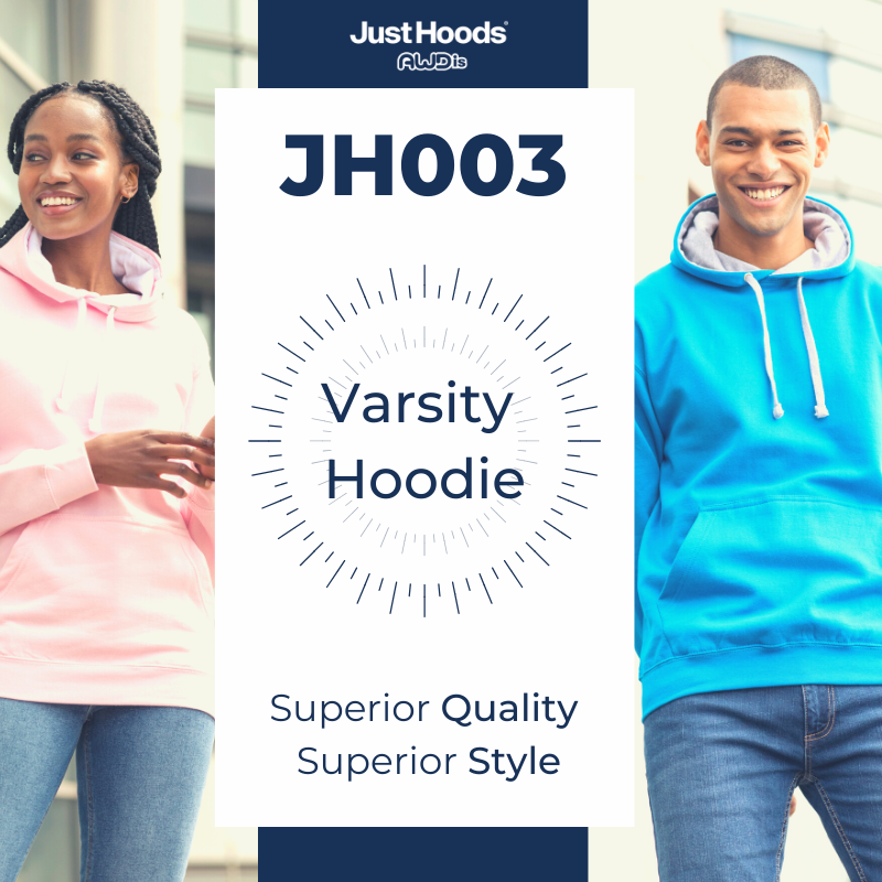 Available in 52 colours, this modern style hoodie is a must have for anyone looking for a high quality garment 💯 @justhoods 

SHOP: ow.ly/JEjG50yK32l

#justhoods #awdis #prestigeleisure #distributor