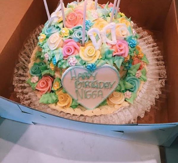 kylie jenner hosted a birthday party for jordyn woods, and the cake had the n word on it.