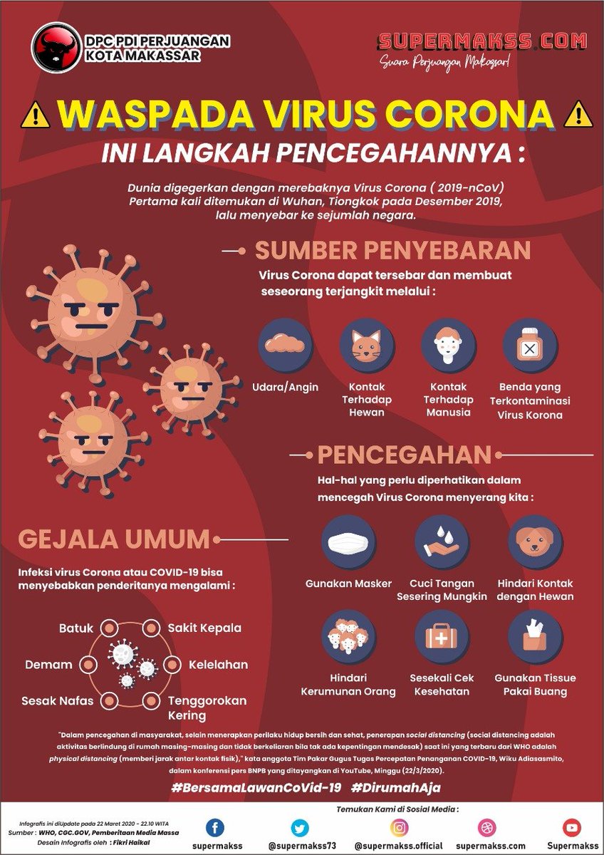 dpc_pdipmks's tweet photo. #BantengMakasaarBergerak
#BersamaLawanCovid-19
#DirumahAja https://t.co/gZvJPQPfY6