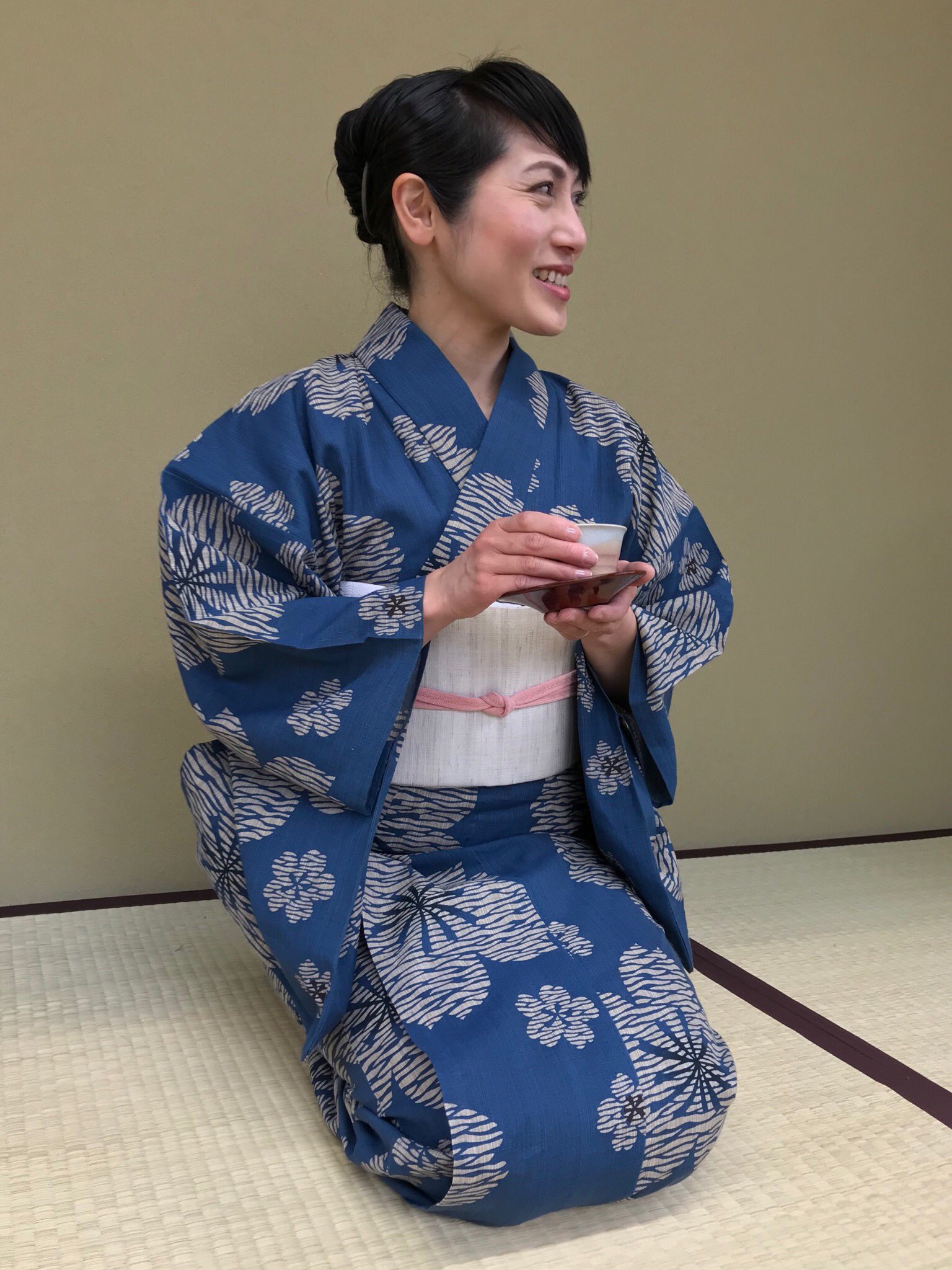 浴衣 夏着物 竺仙 奥州小紋 ほおずき 4961