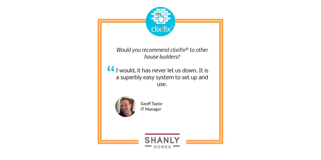lucia_clixifix's tweet photo. Happy Testimonial Tuesday! 

Since implementing @clixifix, @shanlyhomes have saved hours every week, previously spent on compiling reports &amp; chasing subcontractors. 

Thanks to the team for their positive feedback!

#testamonialtuesday #clientfeedback #customersatisfaction https://t.co/3JbstJLTs6