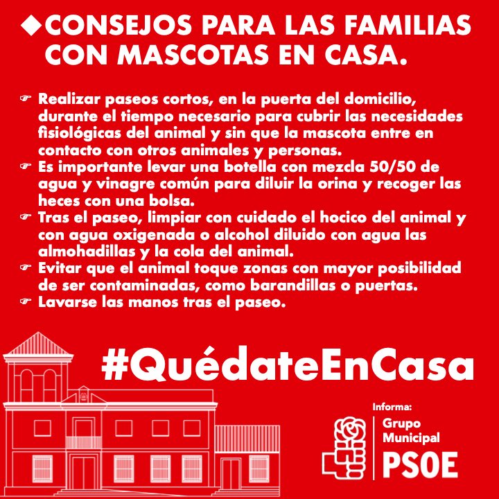 🐕🐈Consejos para las familias con mascotas en casa: 
🔗facebook.com/15719257297999… 
#quédateencasa #COVIDー19