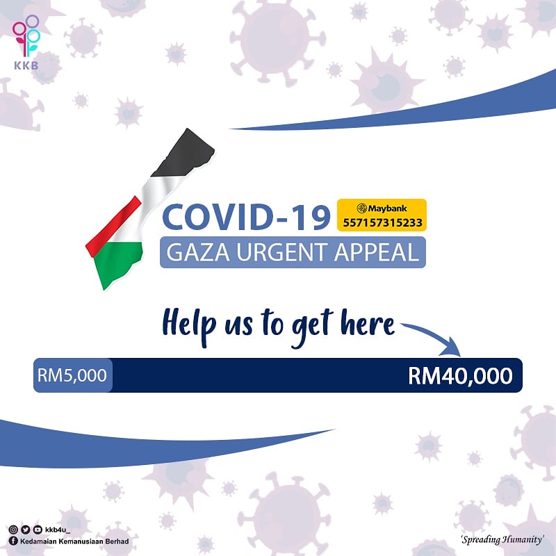 kkbmalaysia's tweet photo. TERIMA KASIH MALAYSIA!
.
Sasaran - RM40,000
Jumlah kutipan - RM5,000
Baki kutipan - RM35,000
.
Teruskan sumbangan anda ya! Derma online je ๐
.
KEDAMAIAN KEMANUSIAAN BERHAD
Maybank - 5571 5731 5233
.
#covid19 #gazaurgentappeal #kkb4u #spreadinghumanity https://t.co/WSyo3x6HUX