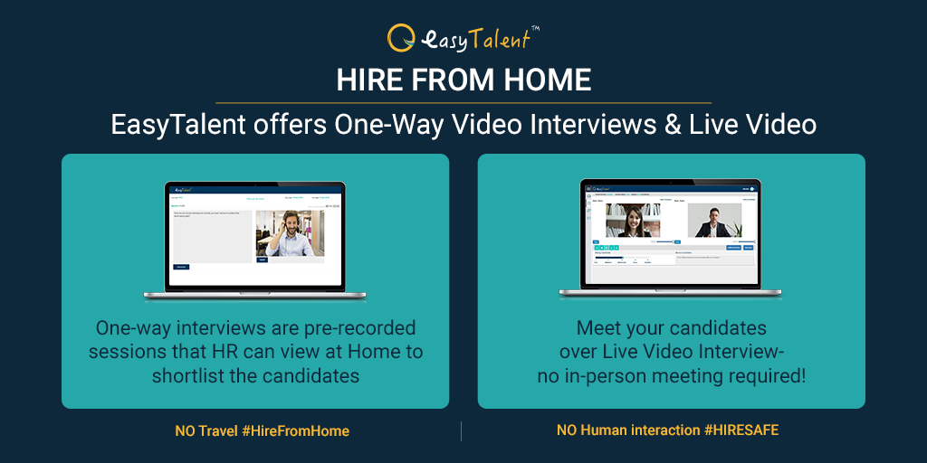 _EasyTalent's tweet photo. Enable your #HR to #recruit from anywhere without any f2f meetings. Avail Free Support for remote hiring solution - #videointerviews &amp; proctored #pre-recruitment assessments. #HireFromHome #HIRESAFE. EasyTalent is committed to ensure business continuity.
https://t.co/rA2ypKbEFZ https://t.co/0JrDGsWc0S