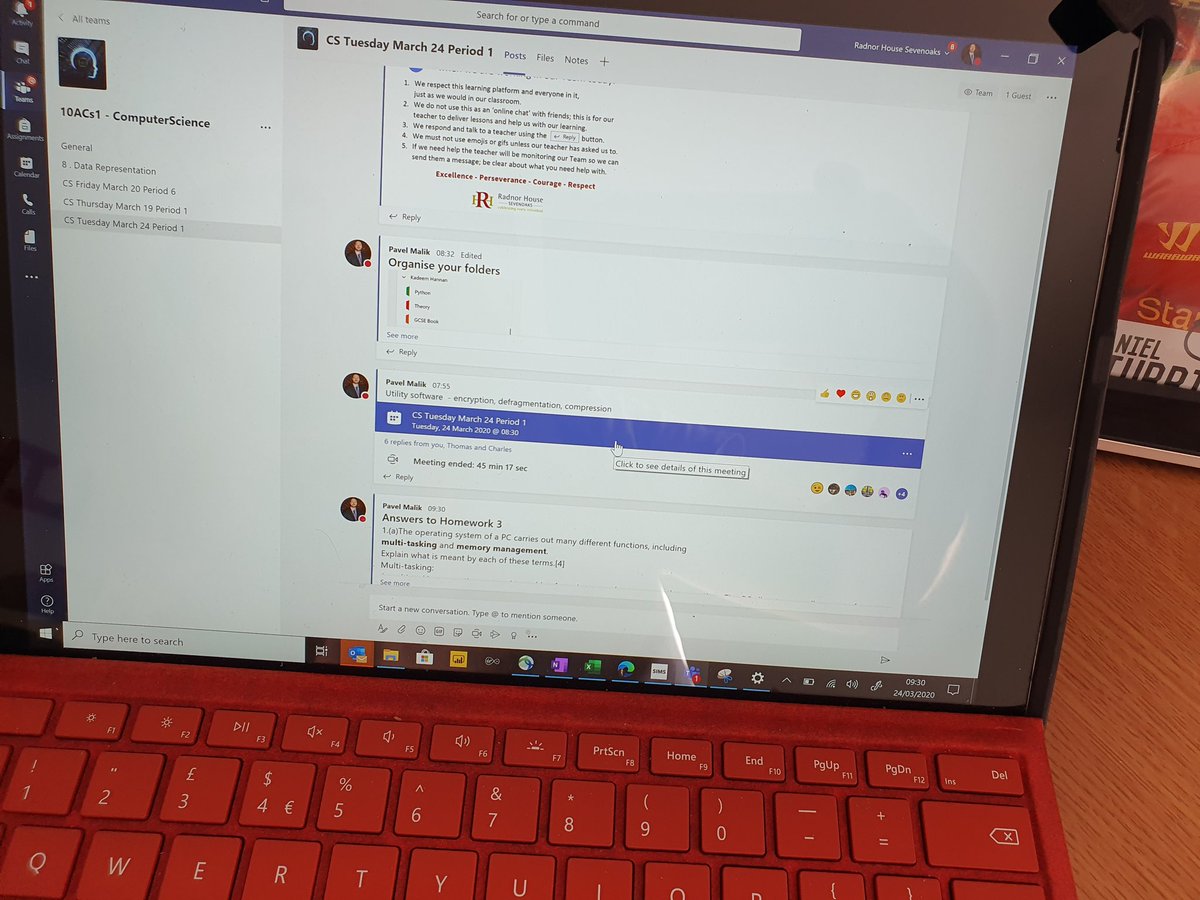 If you are delivering lessons remotely via <a href="/MicrosoftTeams/">Microsoft Teams</a>  you might want to use Team channels to separate each lesson. It is easier for students to navigate #MIEExpert <a href="/radnorsevenoaks/">Radnor House Sevenoaks</a>