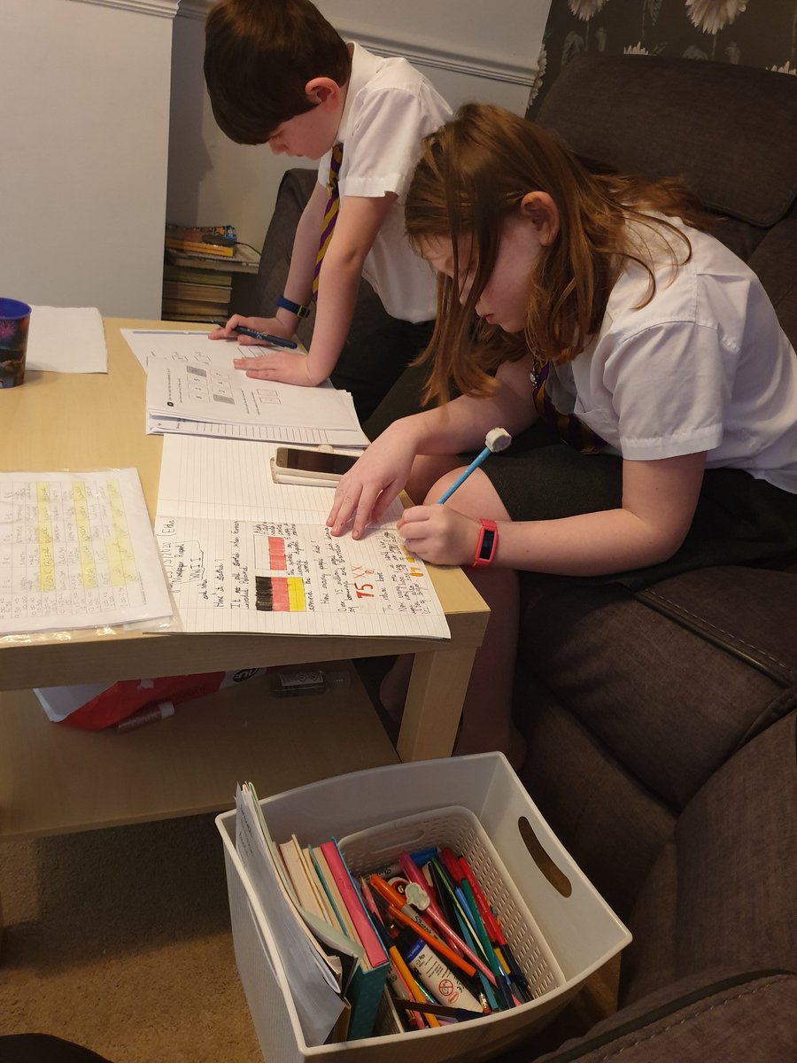 ladytt75's tweet photo. @HPAMA2015 by 8.30am this morning, these two were working hard on the home work. Big change but proud at how well they are adapting https://t.co/me8VRKRwEP