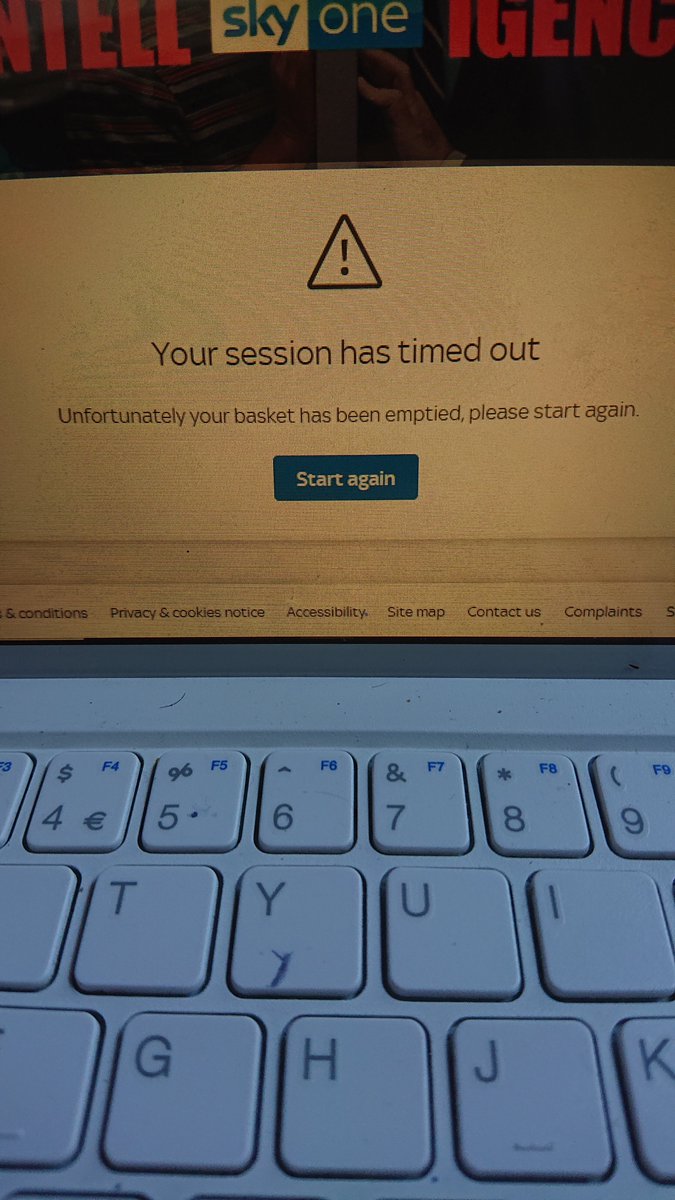 OutcastAngel66's tweet photo. @SkyHelpTeam is there an issue with the website? Been trying for a week to order sky and either get error messages or please try again, now getting this message, I'm trying to do my coursework and school my child and need net to do this https://t.co/G5W667MwAu