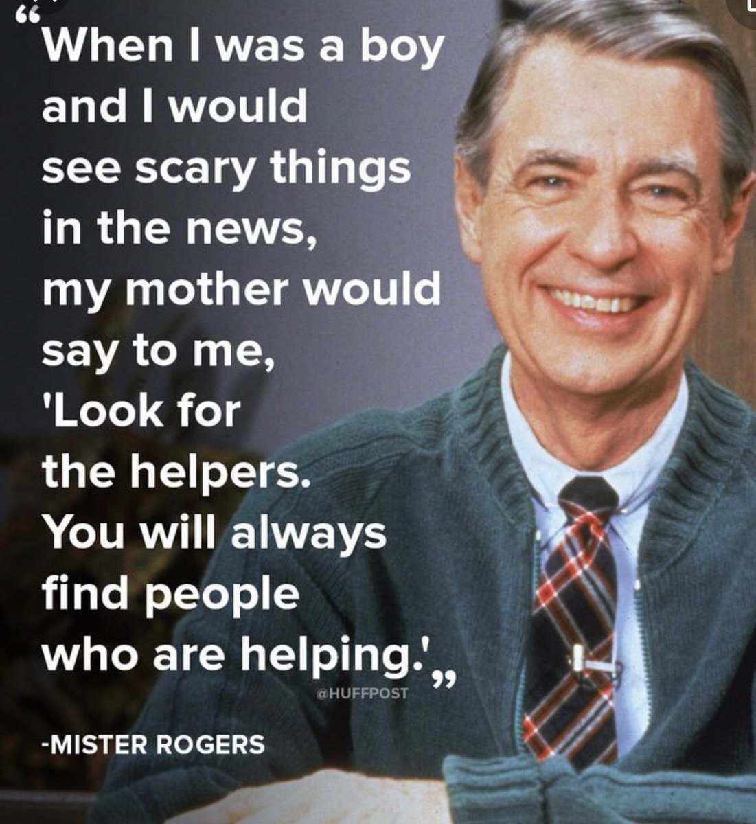 charliemackesy's tweet photo. The pharmacists, the truck and delivery drivers, the front line health workers, the cleaners, the grocers and shelf stackers, the neighbours who make food drops, the police and fire services. Look for the helpers ❤️ https://t.co/2HjkDjjRsN