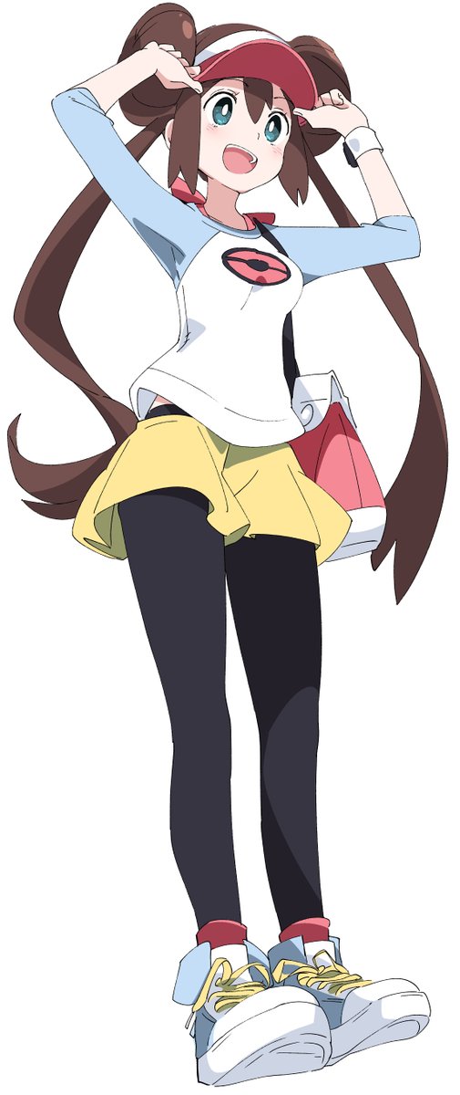 rosa (pokemon) 1girl white pupils solo bright pupils pantyhose brown hair open mouth  illustration images