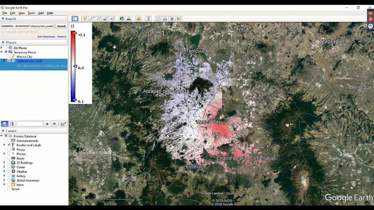 Impressive results after our SAR radar land subsistence demo for Mexico City, in the @RUS_Copernicus #RUSWebinar this afternoon. Way over my head, but I really want to understand more about these tools! #EoERoadshow #SpaceHour