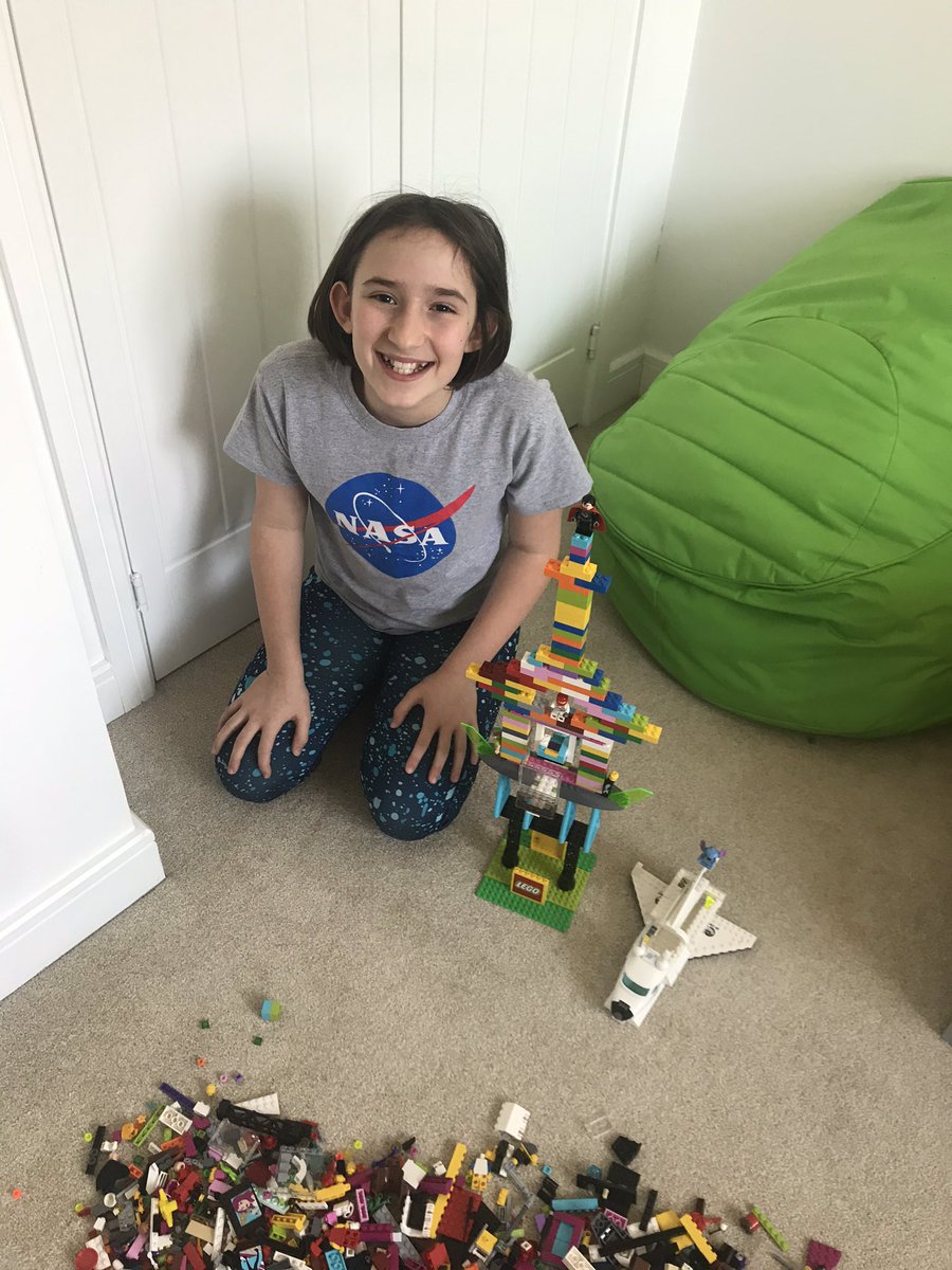 Day 2 of the Lego challenge complete, Mia is missing <a href="/YDewiSant/">Ysgol Dewi Sant</a> and especially <a href="/MrGJones1/">Mr G Jones</a> but safety first #StayAtHomeSaveLives