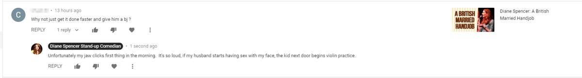 Morning!  Replying to my YouTube comments, it's so wonderful the people of the internet care about the quality of my marital bedlympics. <3 #comedian #youtube