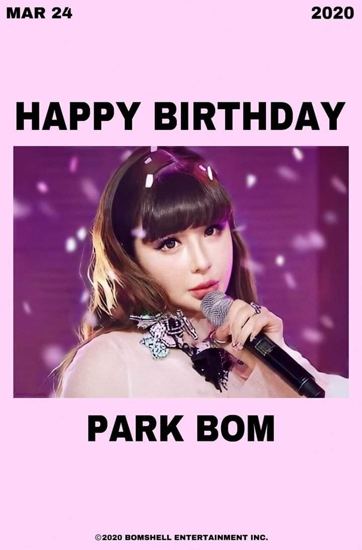 Happy birthday to 2ne1\s main vocal, Park Bom!   