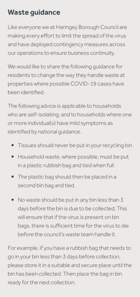 CllrSeema's tweet photo. HARINGEY!! 

If you are self-isolating because you have #COVIDー19 symptoms please follow this advice to keep our Waste Collection team safe. 

If they go down, we won’t have people to keep our community clean. 

Info on @haringeycouncil website 👉🏽: https://t.co/sVoSohYUCg https://t.co/ZqeRpjGlSf