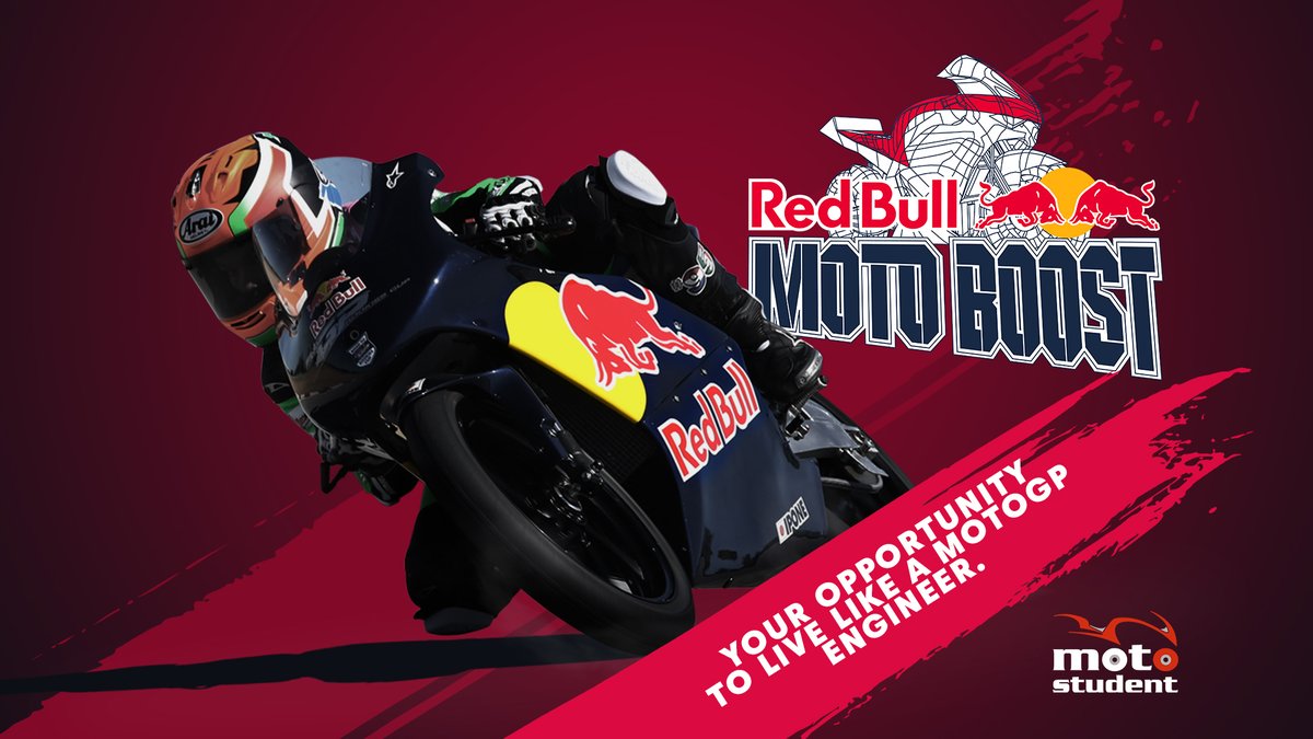 MotoStudent's tweet photo. We know that all #MotoStudentTEAMS are working hard on their projects against the adversity, that the Competition is a dream, but... They deserve an extra BOOST of motivation now!
@redbull and @MotoStudent launch the #RedBullMotoBoost Challenge!
 
+info ▶️ https://t.co/8MyMvSxxnH https://t.co/qogV1jfn0Q