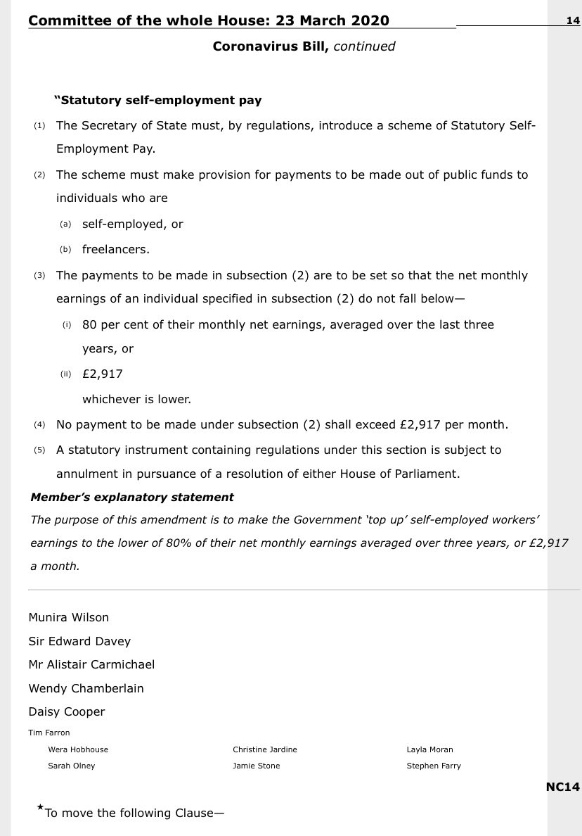 HMRCVictim's tweet image. MPs MUST support this amendment to the emergency legislation. Write to your MP IMMEDIATELY and tell them to vote for the NC14 amendment.

#SupportTheSelfEmployed