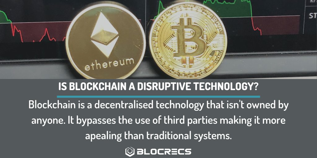 BlocRecs's tweet photo. Blockchain is a revolutionary technology that will disrupt almost all of the industries we know today. https://t.co/9FJoIxPRx2