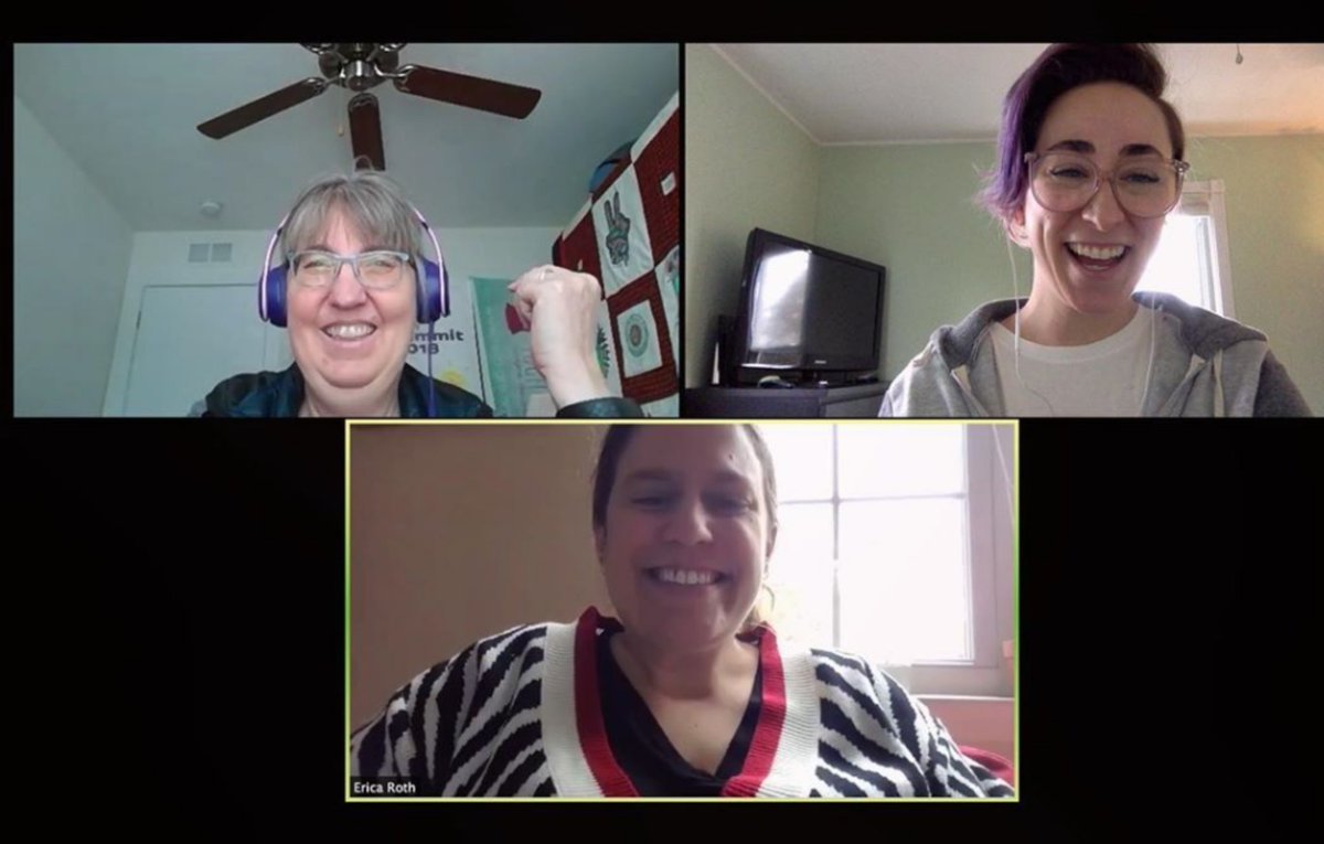 onceupontech's tweet photo. Today's #MorningMeeting includes special guests Señora Roth and Jesus who shared Spanish tongue twisters and challenged our audience to share their favorites. We also challenge you to submit a creation to the It Might be an Apple Festival, https://t.co/RFoObeSdqp #ScratchAtHome https://t.co/DSa2qWCsLD