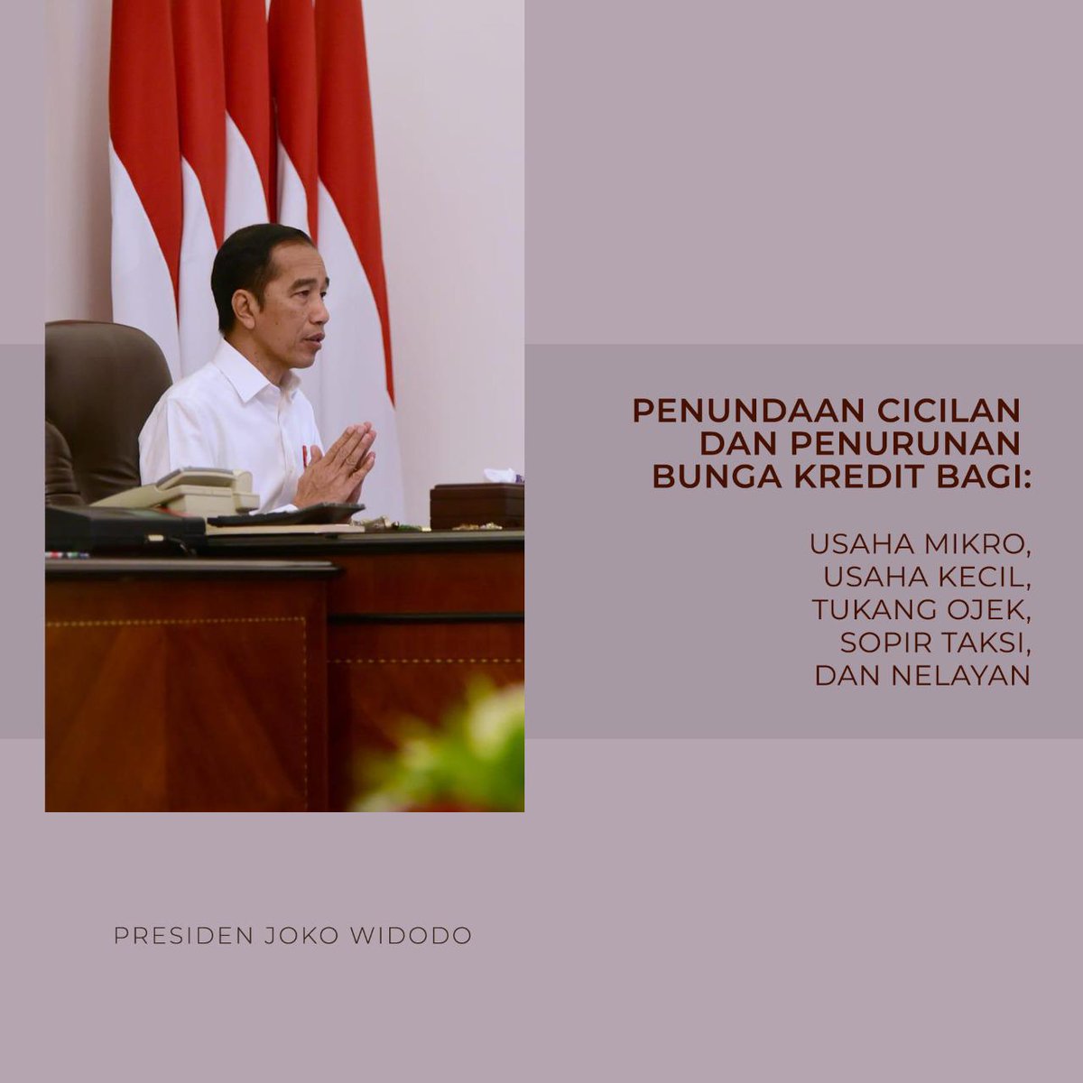 Terkait keluhan dari usaha-usaha mikro dan kecil yang terdampak dari pandemi Covid-19, OJK memberi kelonggaran berupa relaksasi kredit baik dari perbankan maupun nonbank. 

Terhadap mereka, akan diberikan penundaan cicilan sampai satu tahun dan juga penurunan bunga.