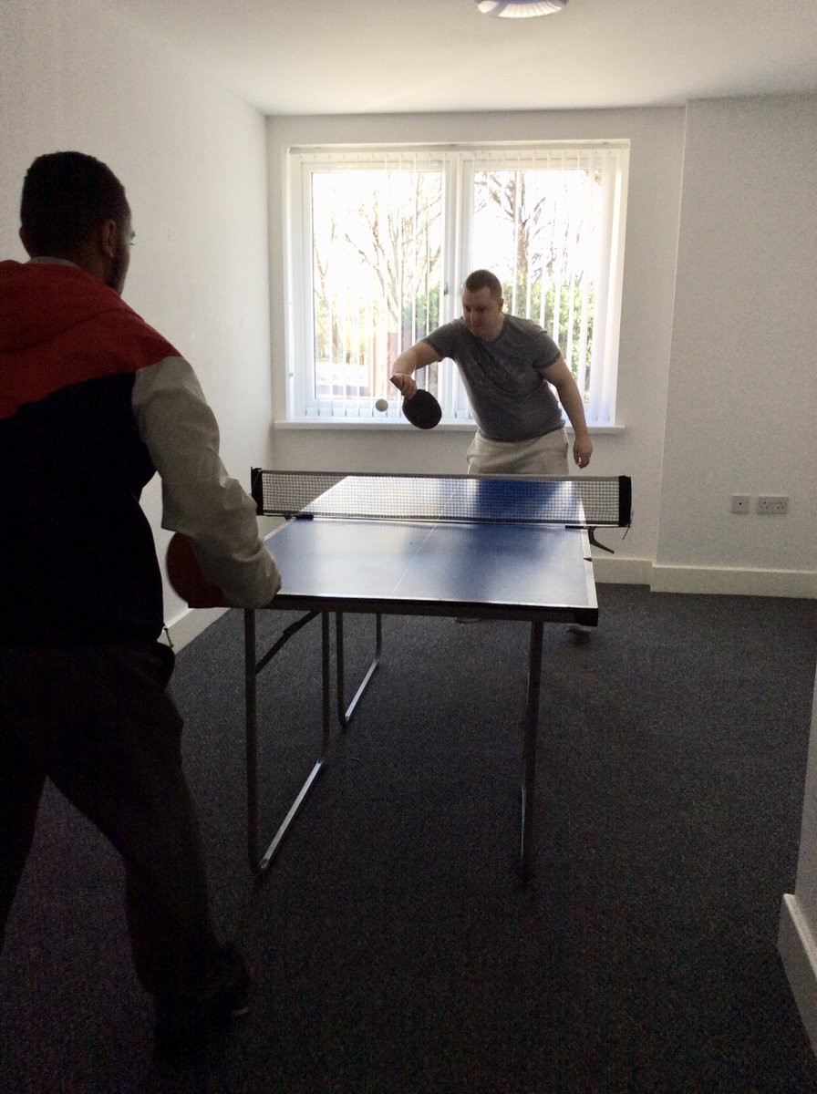 NHC_Grainger's tweet photo. Maintainging #SocialDistancing whilst engaging in #MeaningfulOccupations and working on hand-eye coordination

We love our new table tennis table! 🏓
Can you spy our Service Manager? 🧐

#weareNHC @Northern_HC https://t.co/GcOE0M5SYo