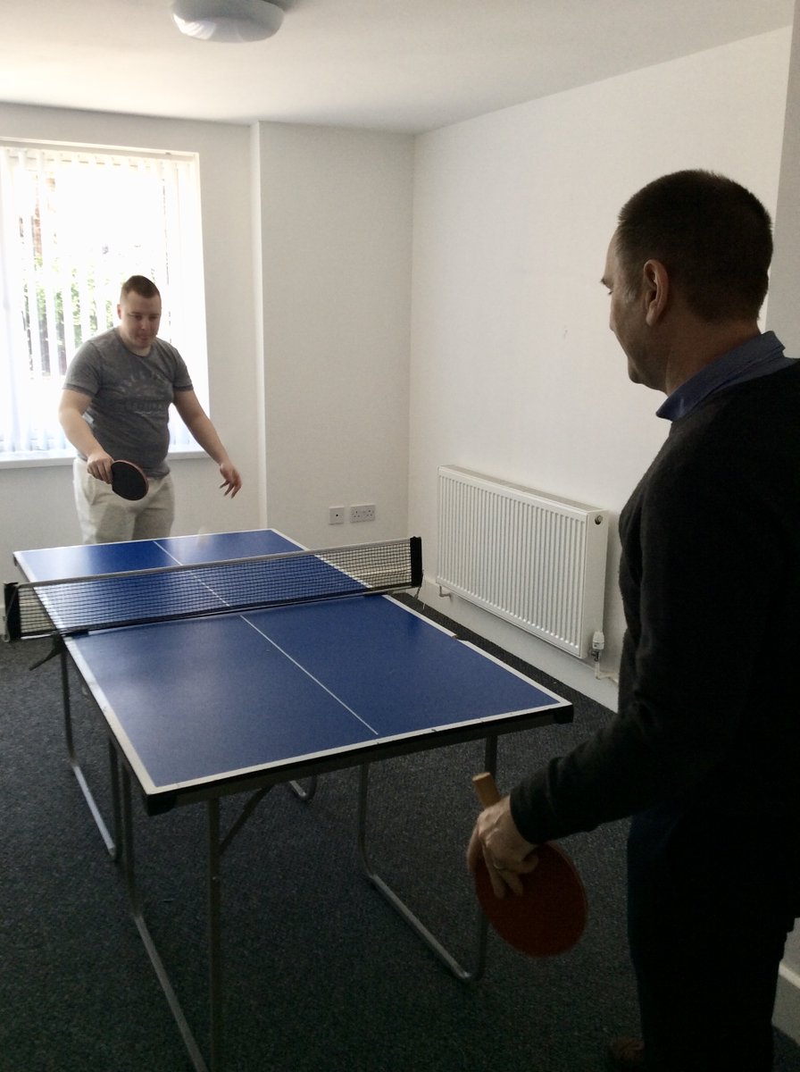 NHC_Grainger's tweet photo. Maintainging #SocialDistancing whilst engaging in #MeaningfulOccupations and working on hand-eye coordination

We love our new table tennis table! 🏓
Can you spy our Service Manager? 🧐

#weareNHC @Northern_HC https://t.co/GcOE0M5SYo