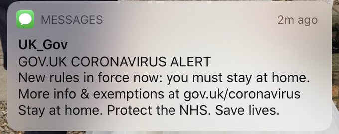 Have you had the text yet?

The Gov is sending an emergency text to EVERY mobile in the UK. 

It's the first time this has ever been done.