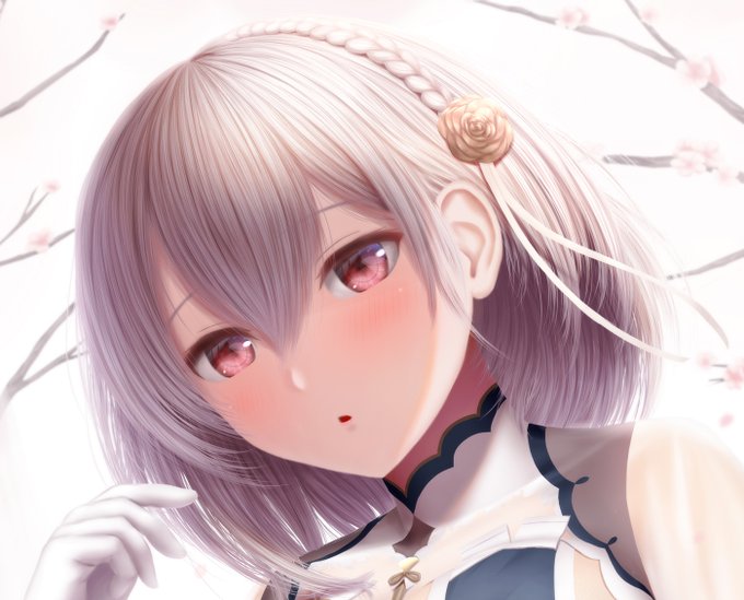 皆さんの描く白髪の塗り方が見てみたいのtwitterイラスト作品