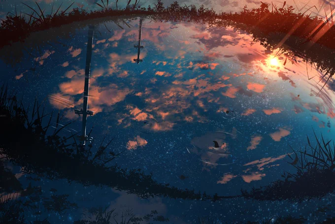 #上手い下手は別にして自分の絵柄のここが好き
青が好き 